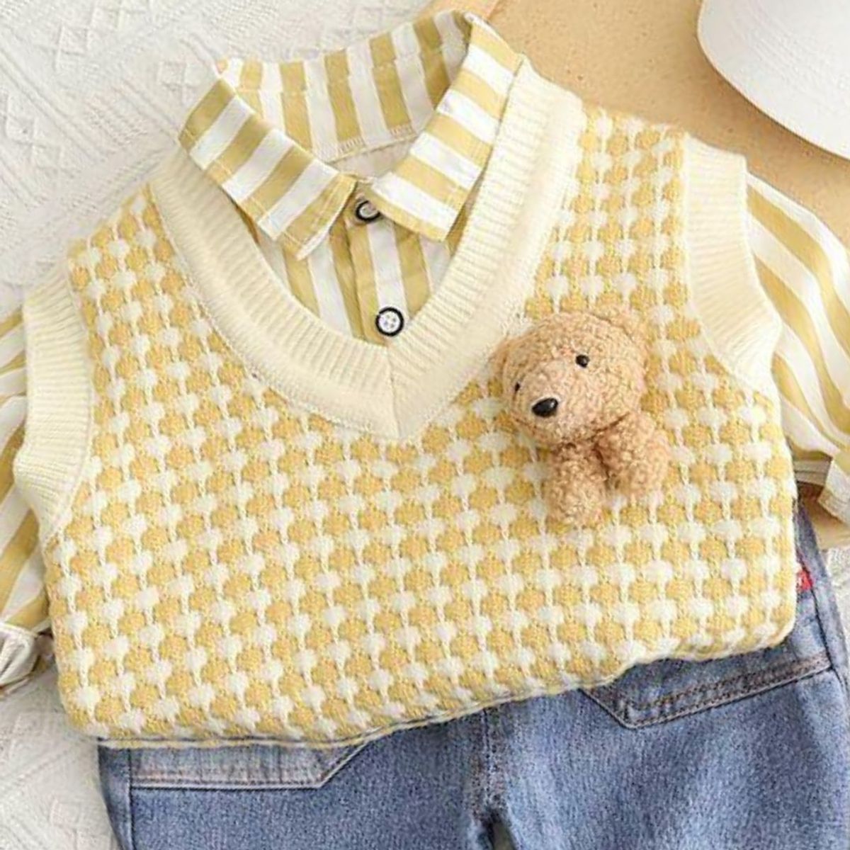 GENERICO - ROPA DE NIÑO OSO  DE  3 PIEZAS