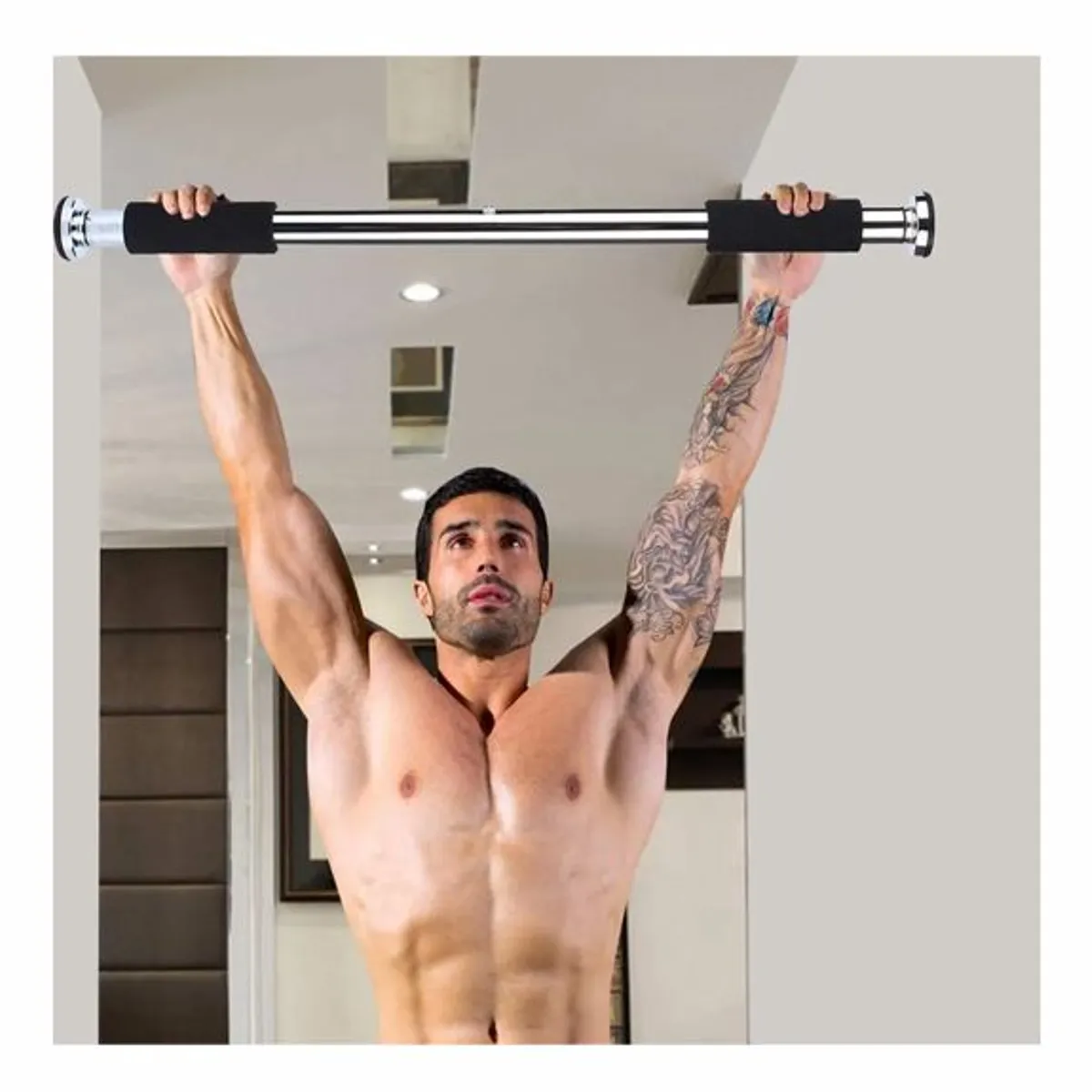 GENERICO - Barra Dominadas Larga Calistenia Expandible Puerta