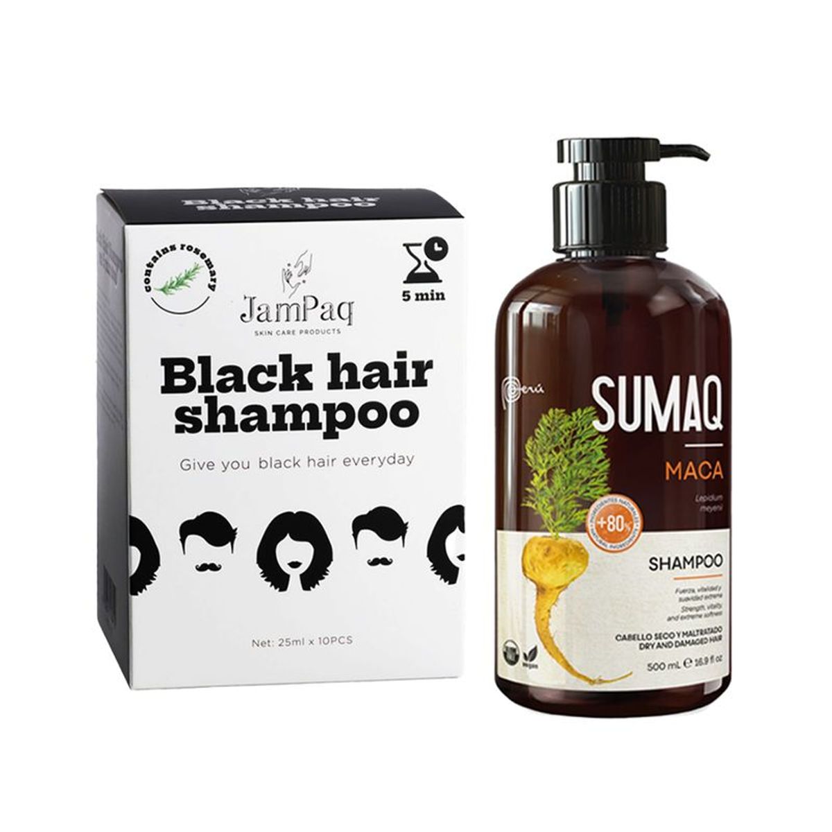 GENERICO - Shampoo Capilar Cubre Canas + Shampoo Extracto Maca