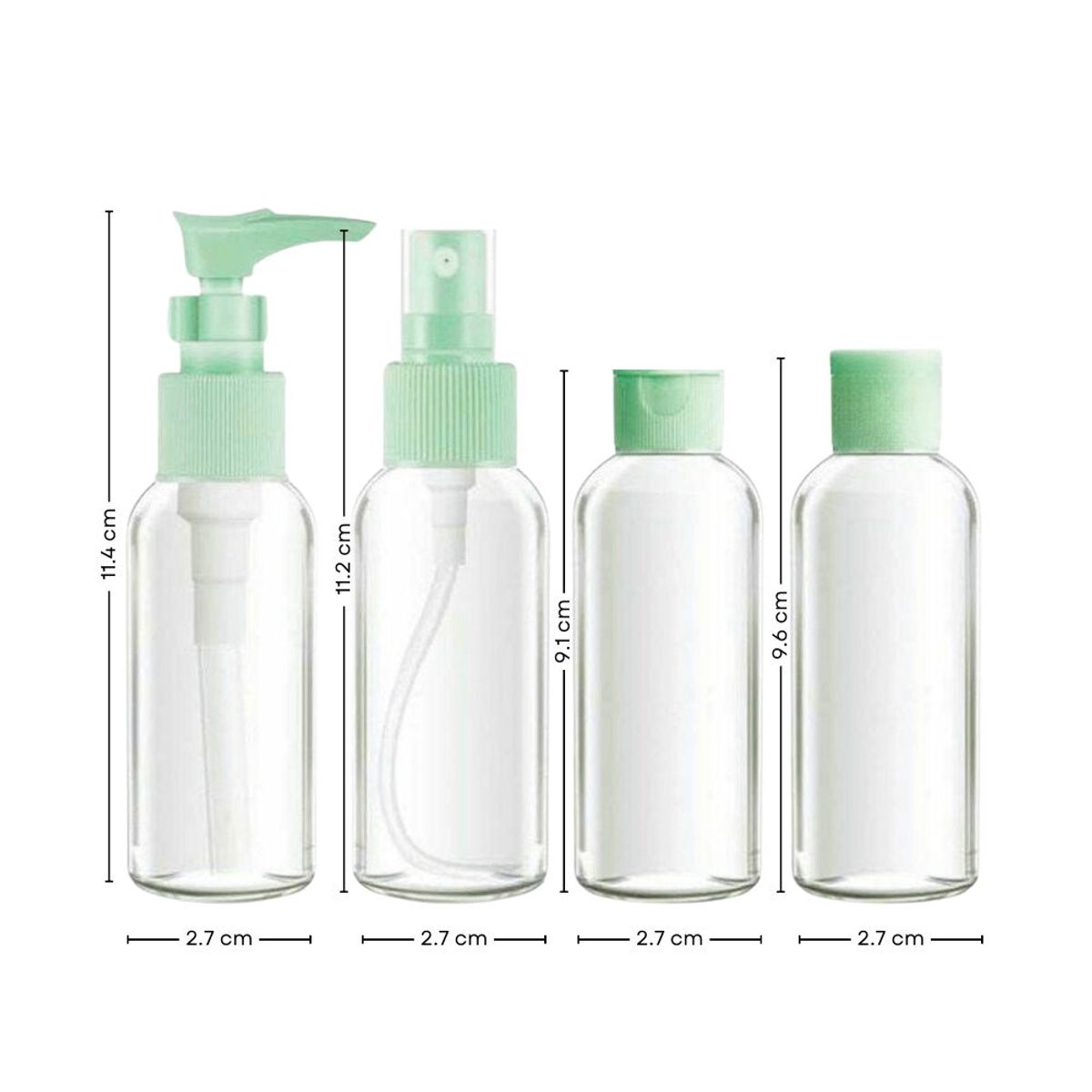 INSPIRA - Set de 4 Frascos Pulverizador Contenedor de Aseo para Viaje