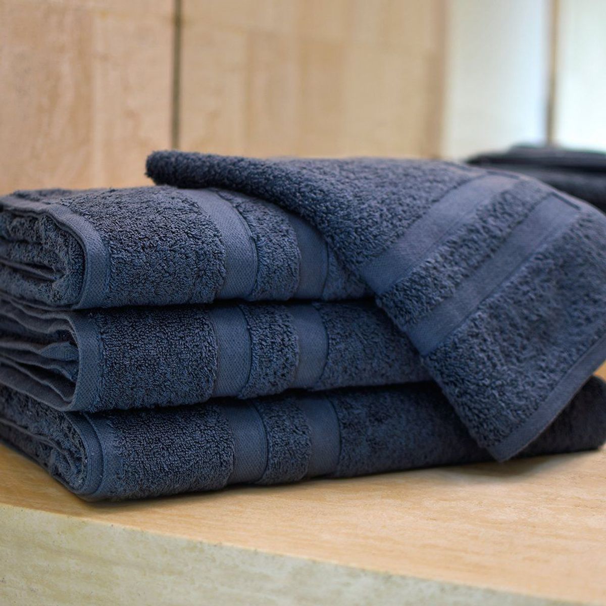 GENERICO - Toalla 140 x 75 cm de 650 gr Azulino - Platinum