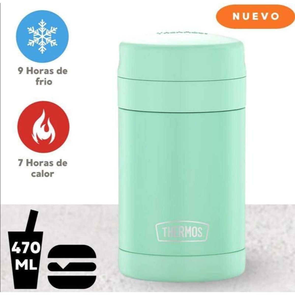 THERMOS - Thermos  de Alimemtos 470ml Acero Food.