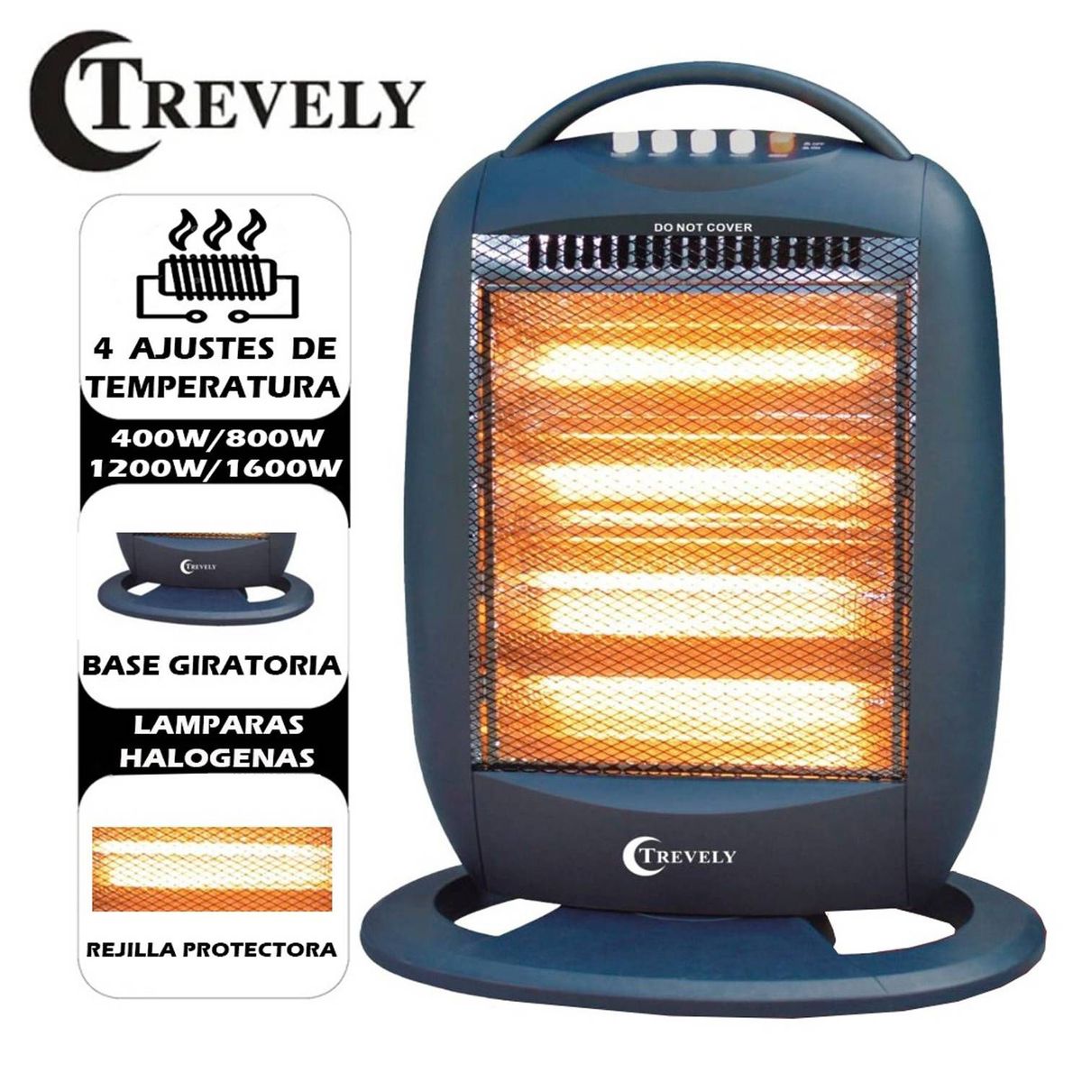 TREVELY - Calefactor Eléctrico Trevely TCH-040 1600 Watts