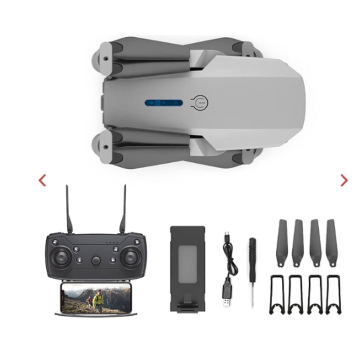 GENERICO - Mini Dron Profesional Portatil E88 Camara HD