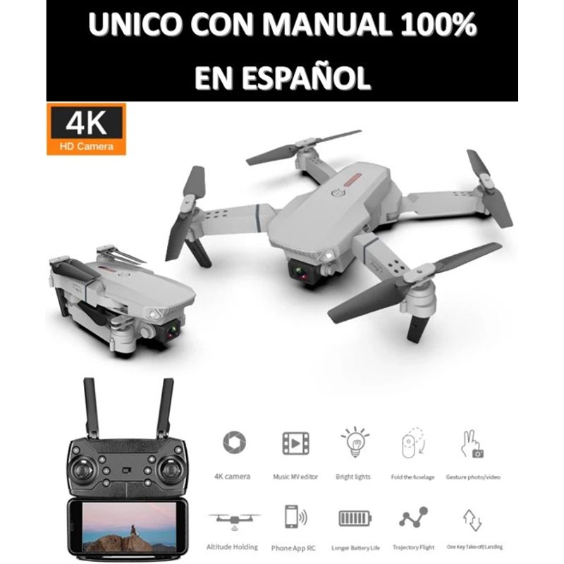 GENERICO - Mini Dron Profesional Portatil E88 Camara HD