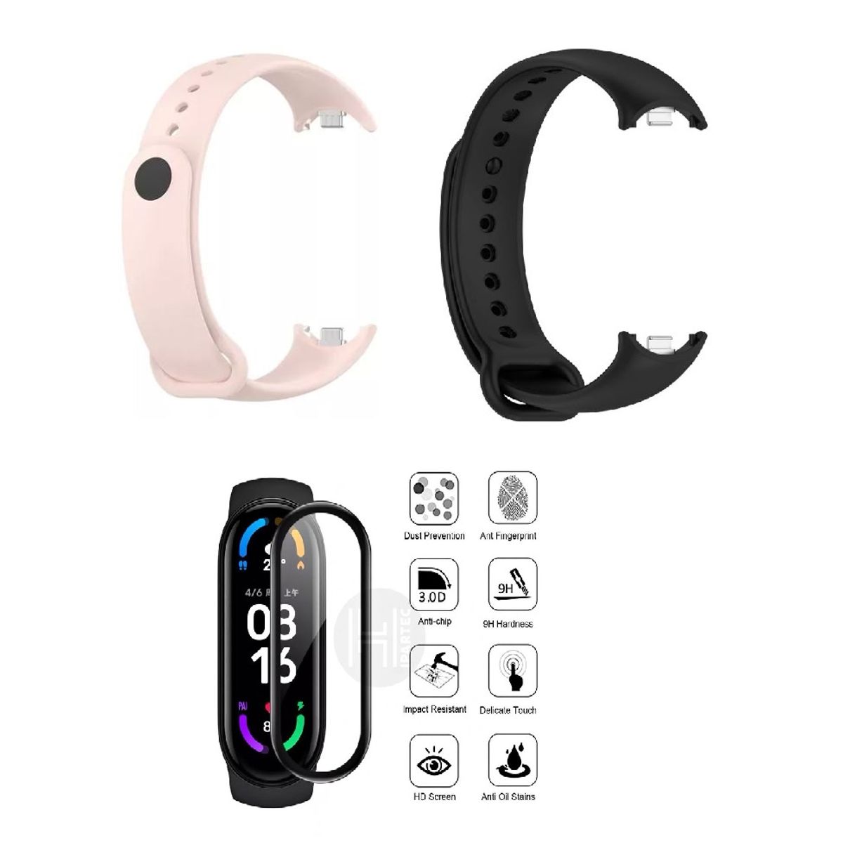 GENERICO - Correa Silicona compatible Xiaomi Mi Band 8, 9, 10