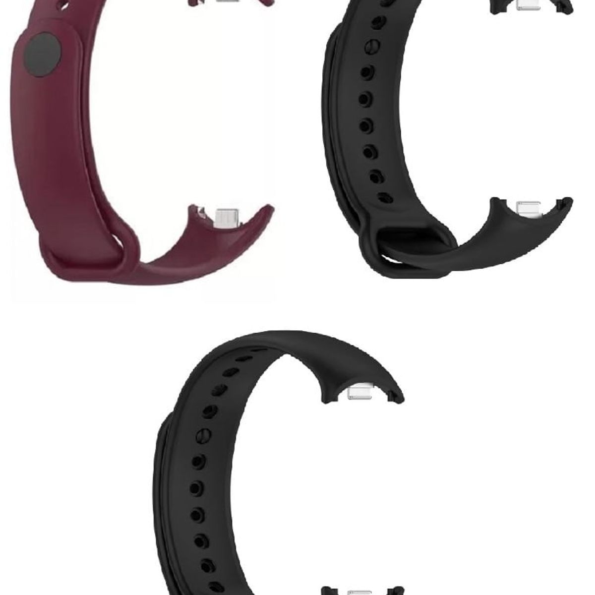 GENERICO - Correa Silicona Xiaomi Mi Band 8, 9, 10 x 3 UNIDADES