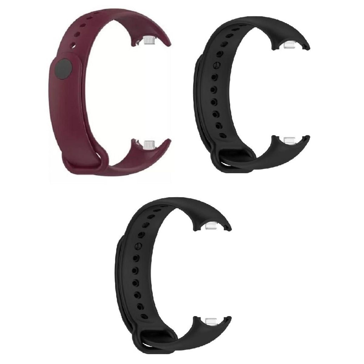 GENERICO - Correa Silicona Xiaomi Mi Band 8, 9, 10 x 3 UNIDADES