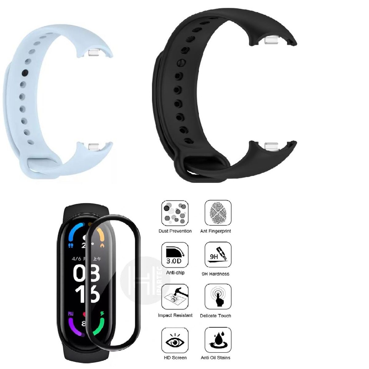 GENERICO - Correa Silicona compatible Xiaomi Mi Band 8, 9, 10