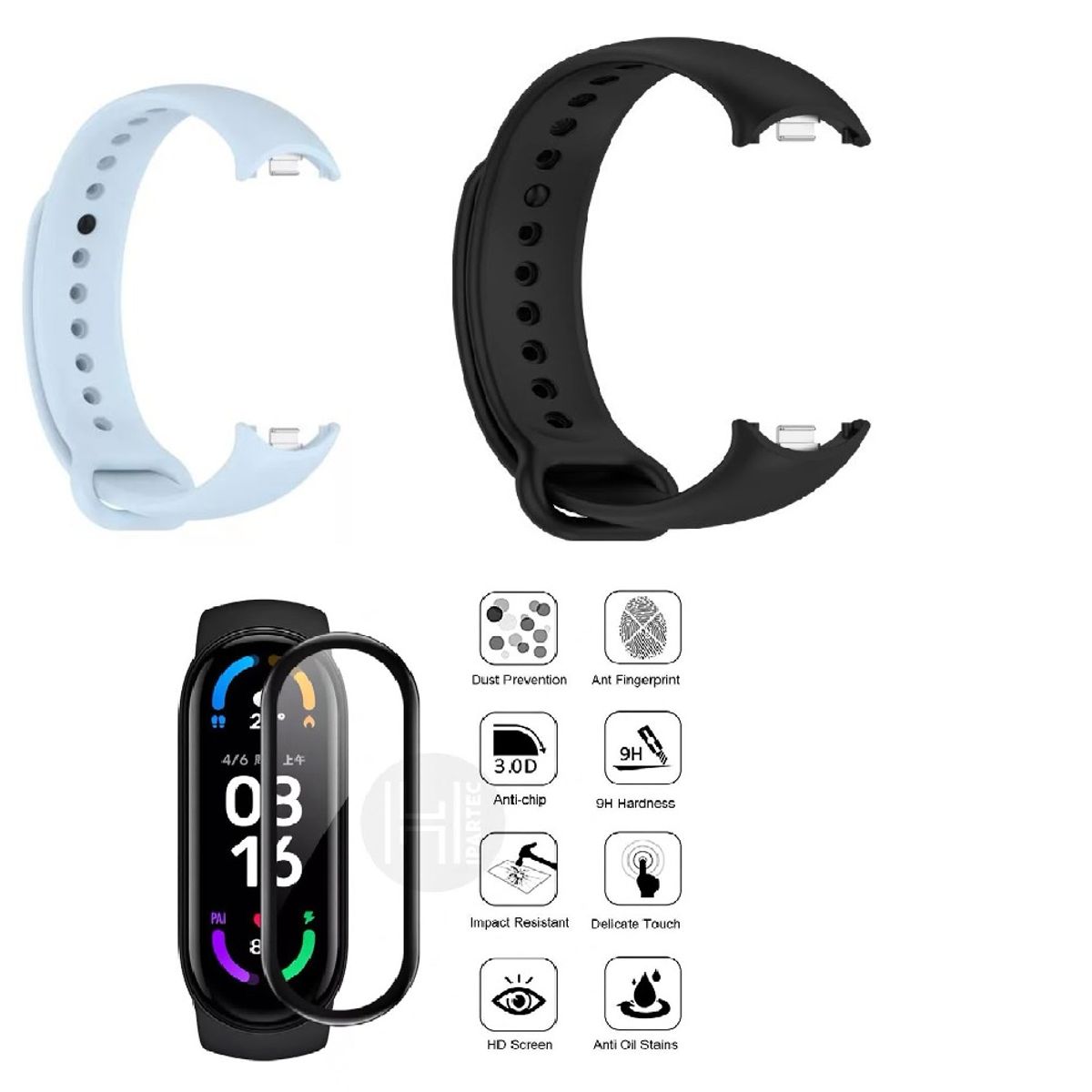 GENERICO - Correa Silicona compatible Xiaomi Mi Band 8, 9, 10