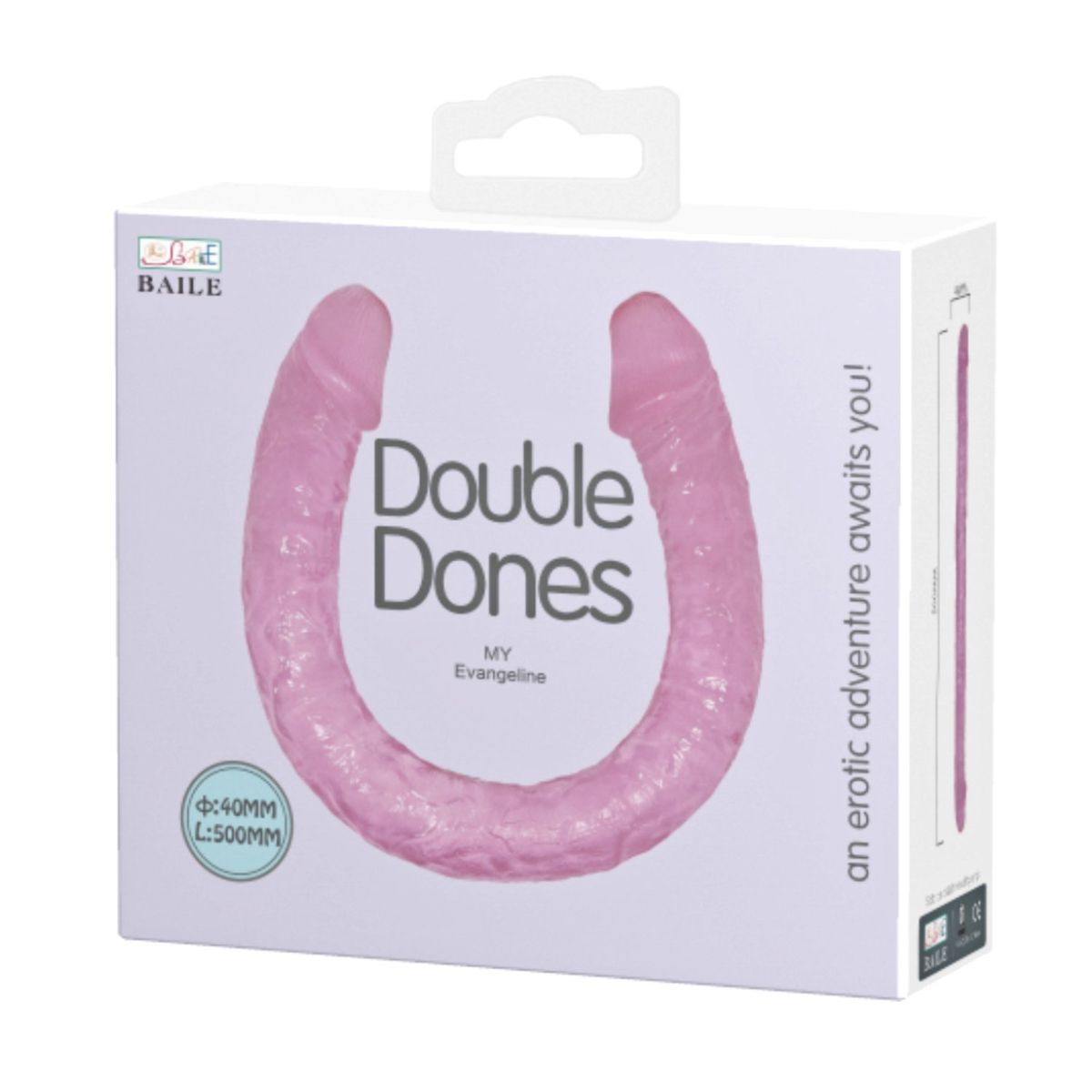 BAILE - Dildo Doble Punta My Evangeline 48.5 cm x Ø 3.5 cm