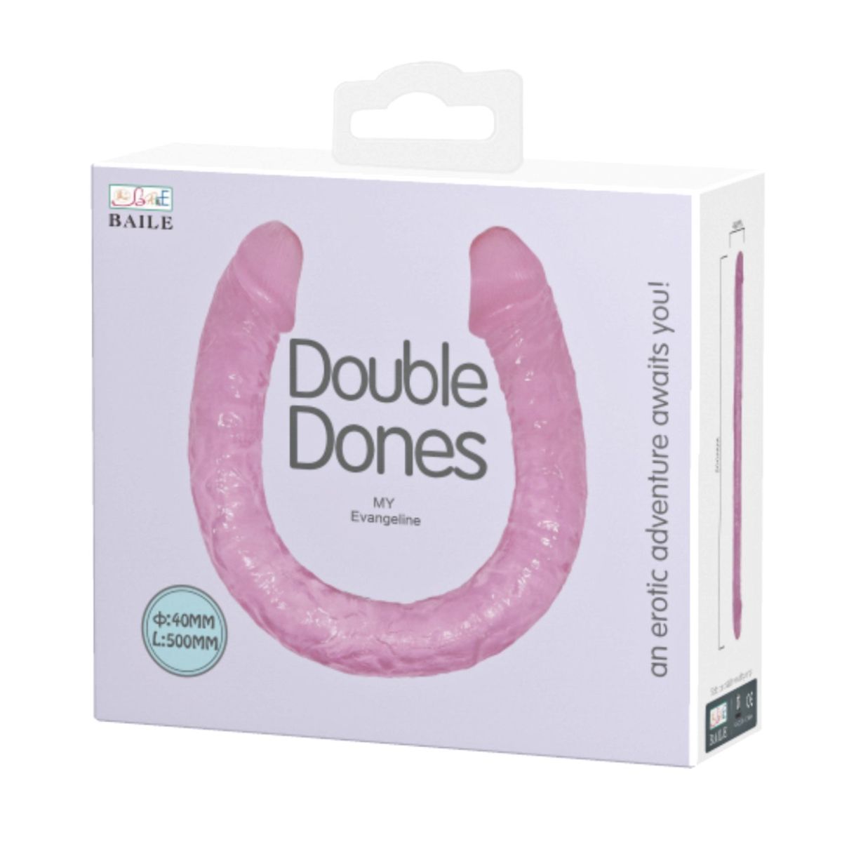 BAILE - Dildo Doble Punta My Evangeline 48.5 cm x Ø 3.5 cm