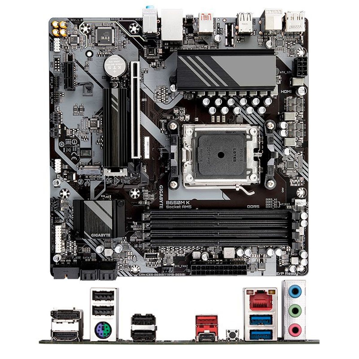 GIGABYTE - Motherboard Gigabyte B650M K AM5 DDR5 HDMI DP HD Audio