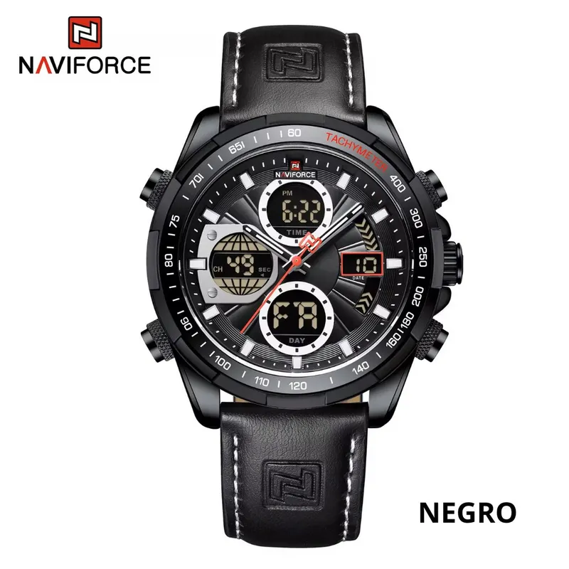 NAVIFORCE - Reloj Naviforce 9197 para Hombre con Correa de Cuero en Caja