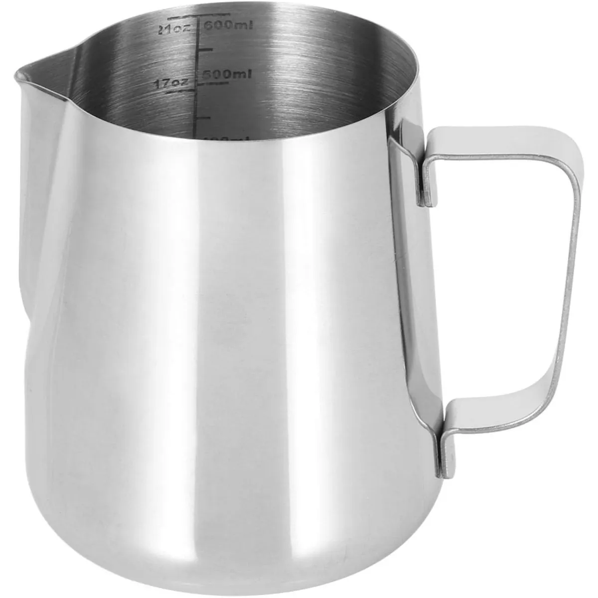 GENERICO - Jarra Barista de Acero inoxidable 600 ML medidor interno