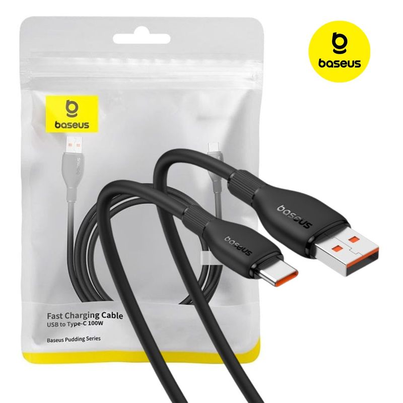 BASEUS - Cable de Carga Rápida 100W Baseus USB a Tipo-C de 1 M Series Negro