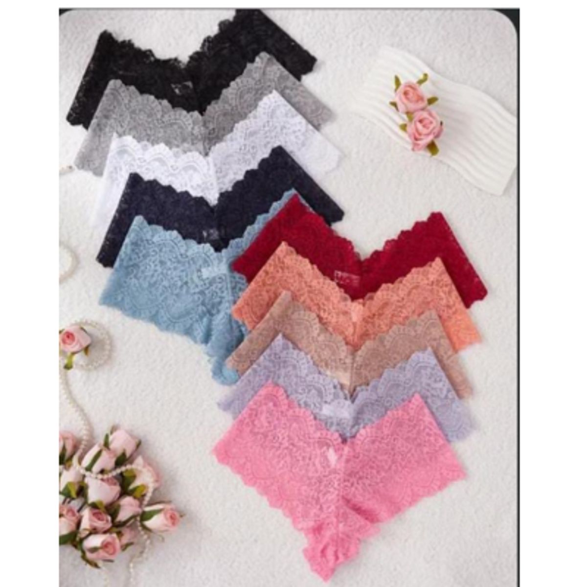 GENERICO - Trusas Cacheteros Encaje - 12 unidades Dama