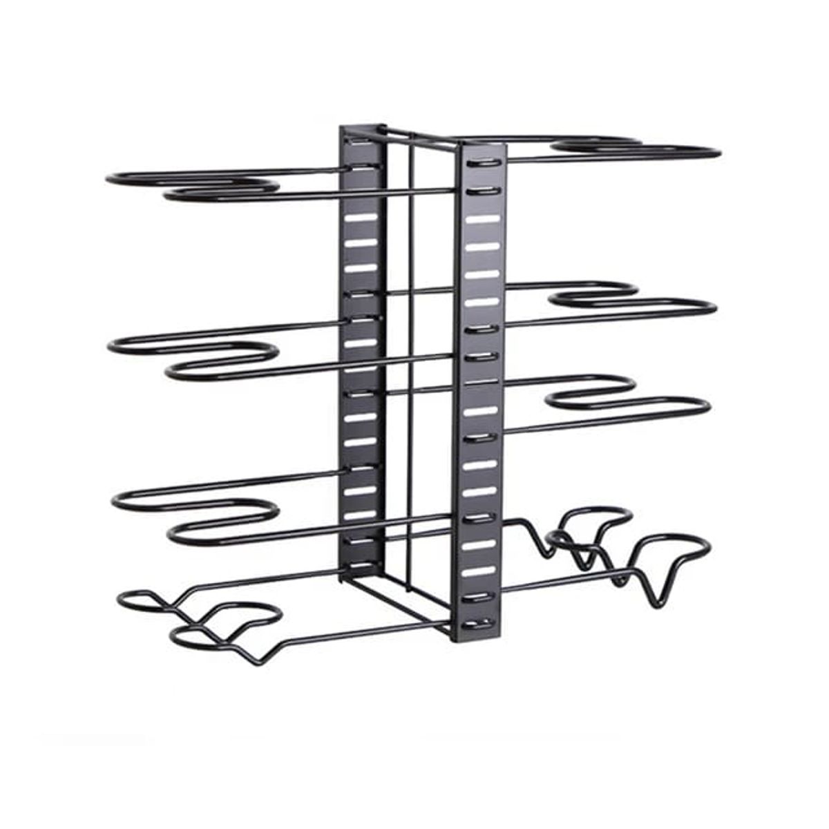 GENERICO - ORGANIZADOR DE OLLAS Y TAPAS 8 NIVELES + SET DE CUCHARONES