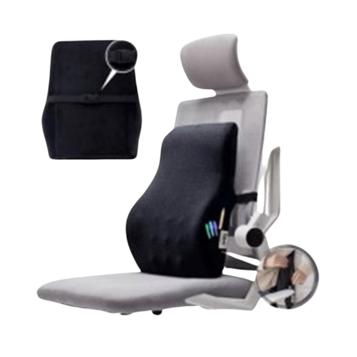 DAUER - Cojín para  Espalda con Gel Refrescante y Carbón de Bambú