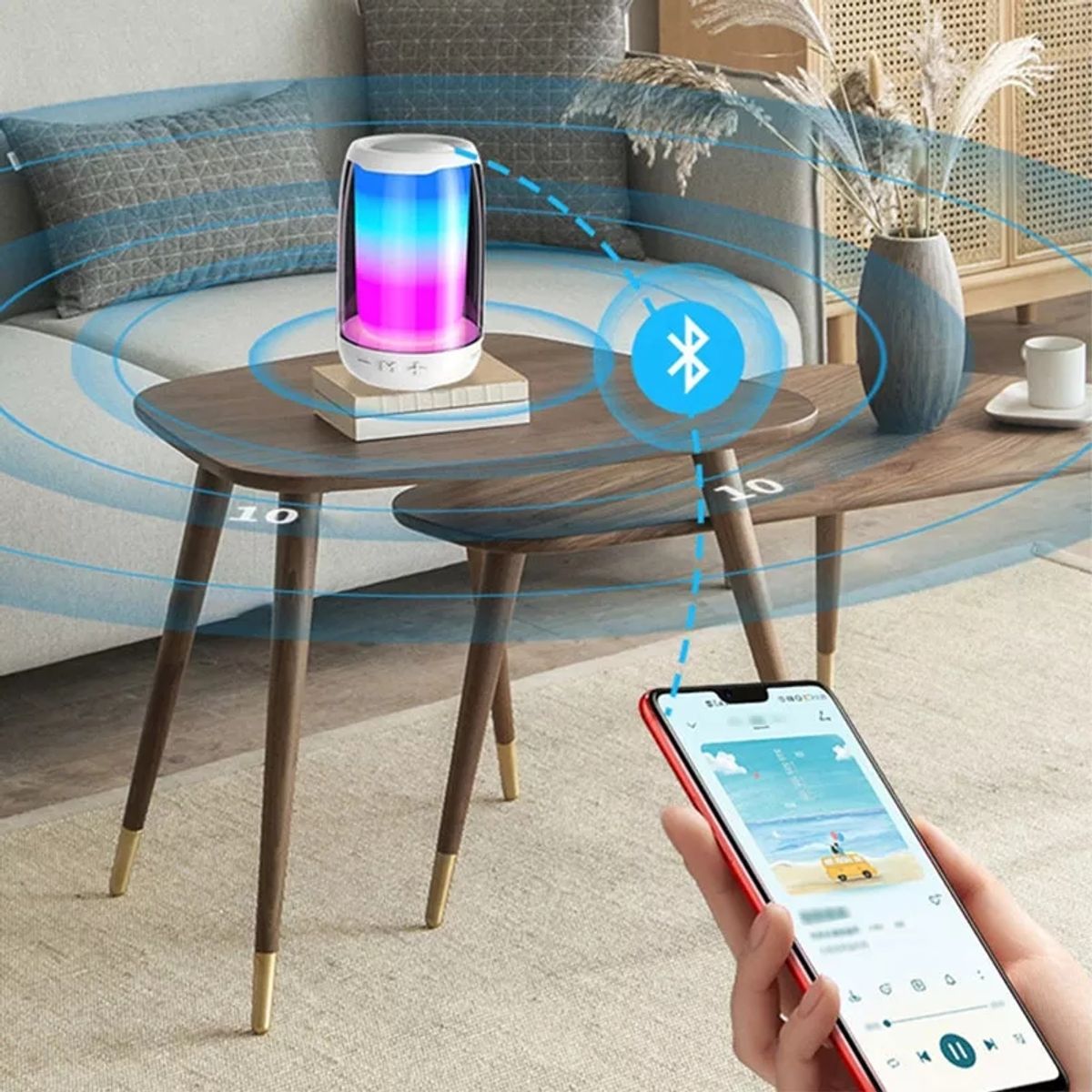 EMALLRINA - Parlante Bluetooth Sonido Portátil Para Casa Exteriores - Regalo