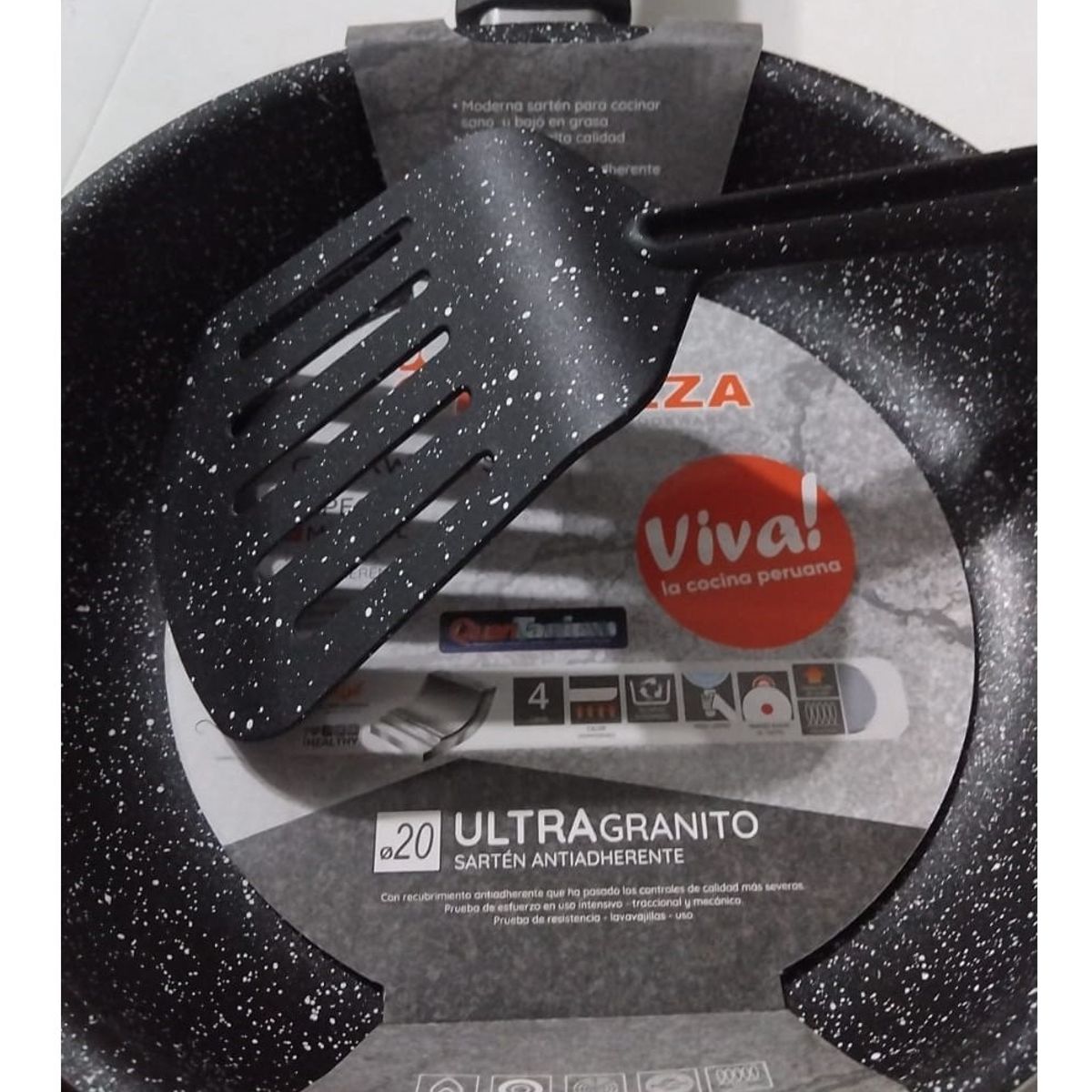 FINEZZA - Sartén Ultra Grano con espátula Finezza 20cm