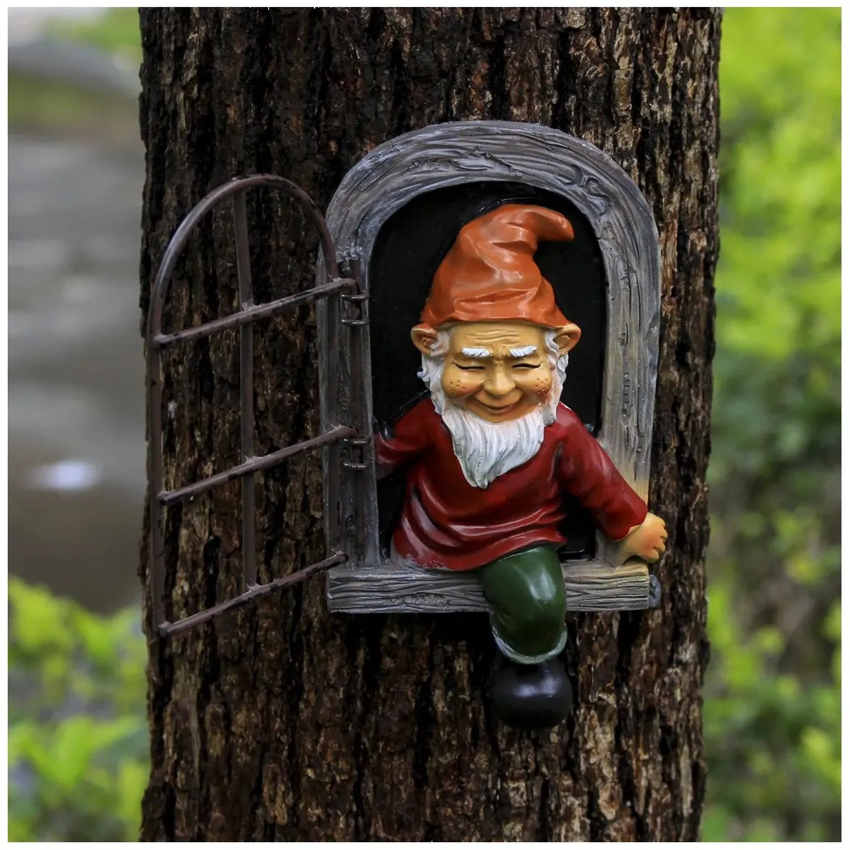 OEM - Decoracion Adorno GNOMO para Jardin Arbol Hogar de Resina W24-R