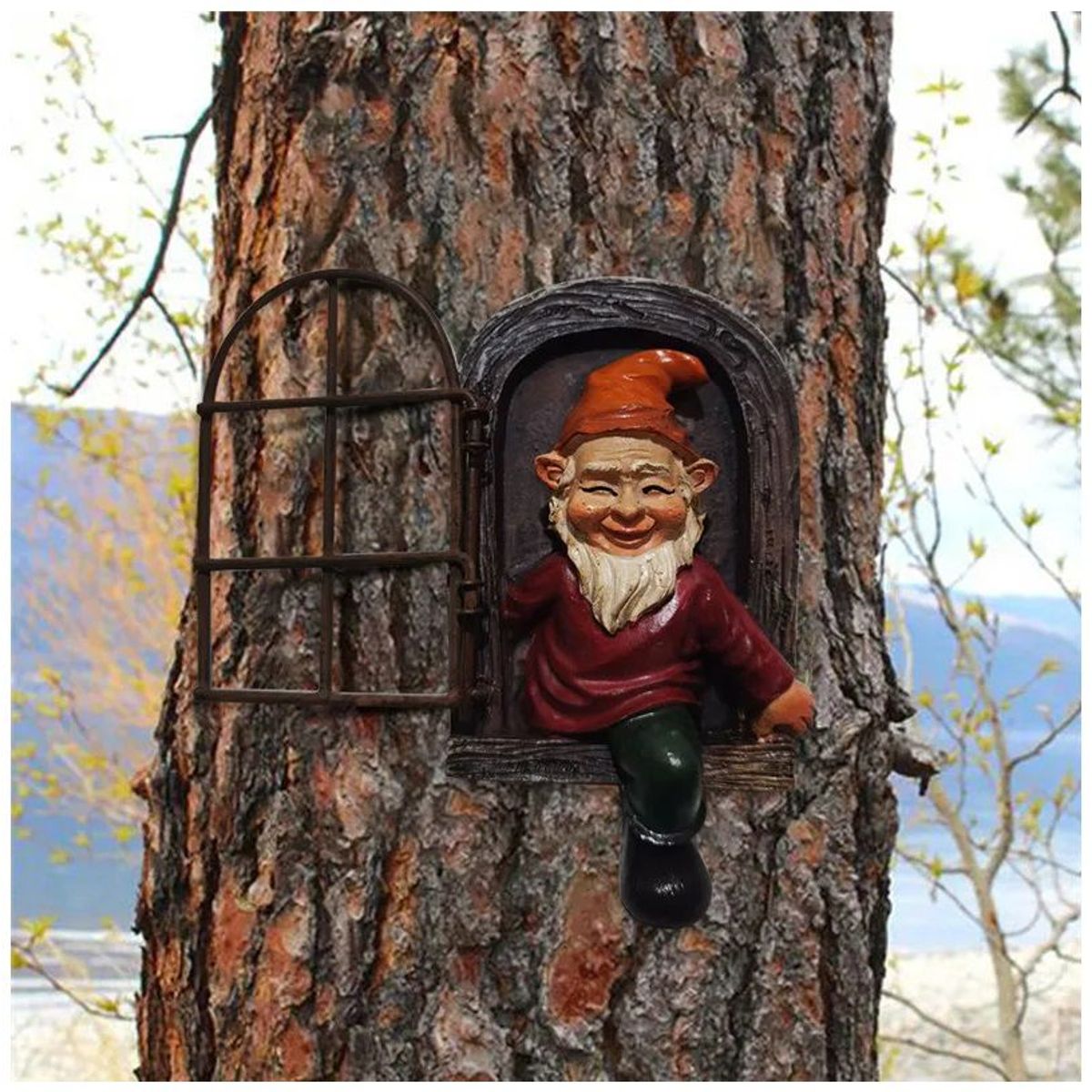 OEM - Adorno Decoracion GNOMO para Jardin Arbol Hogar de Resina W24-R