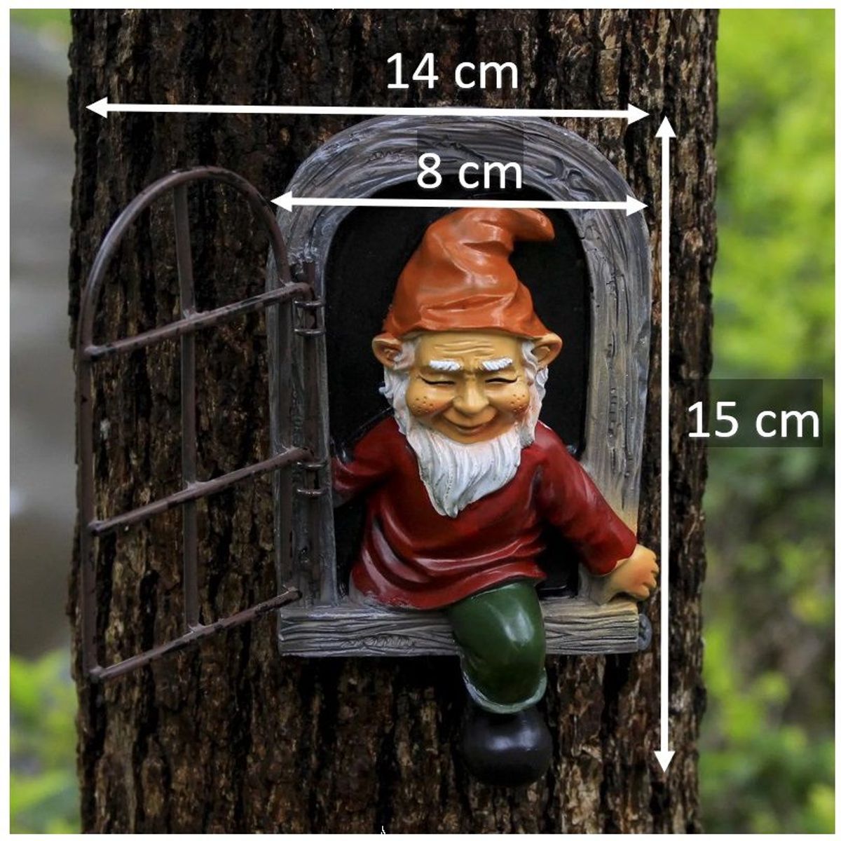 OEM - Adorno Decoracion GNOMO para Jardin Arbol Hogar de Resina W24-R