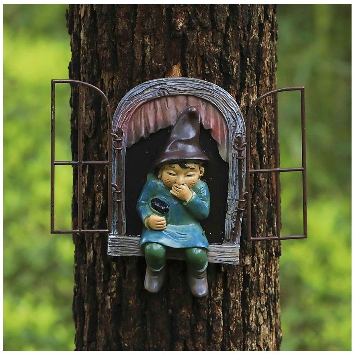 OEM - Decoracion Adorno GNOMO para Jardin Arbol Hogar de Resina W25