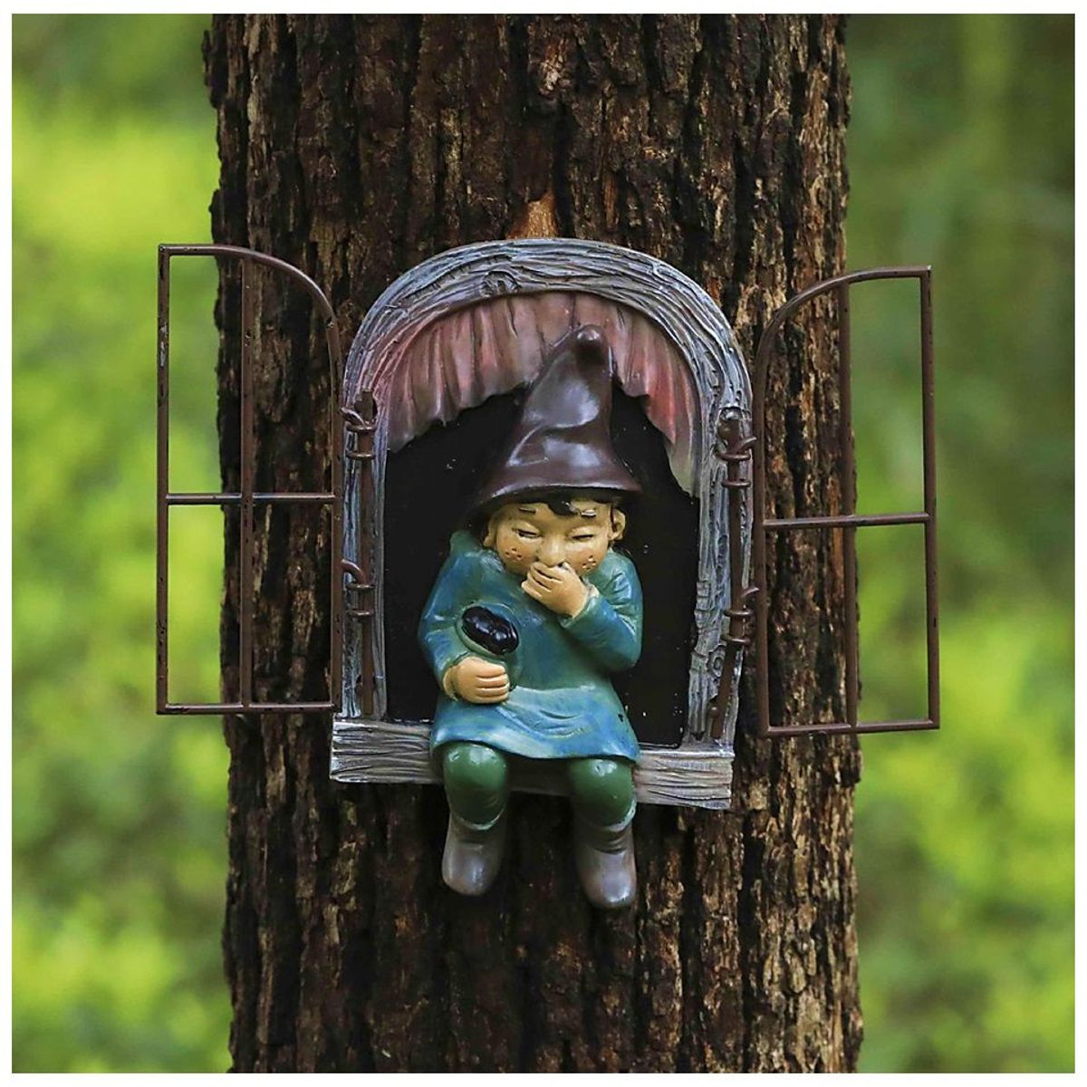 OEM - Decoracion Adorno GNOMO para Jardin Arbol Hogar de Resina W25