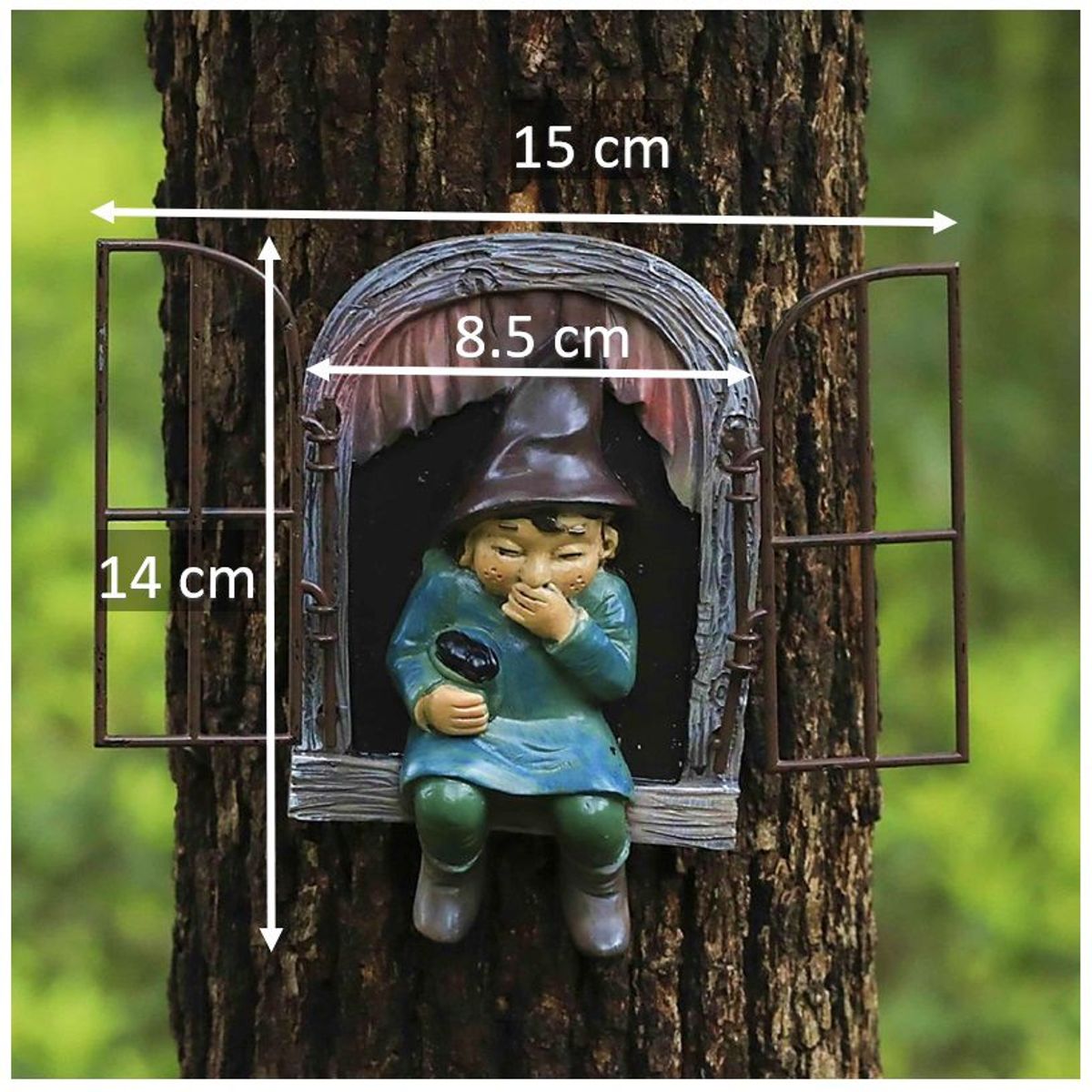 OEM - Decoracion Adorno para Jardin Arbol Hogar GNOMO de Resina W25