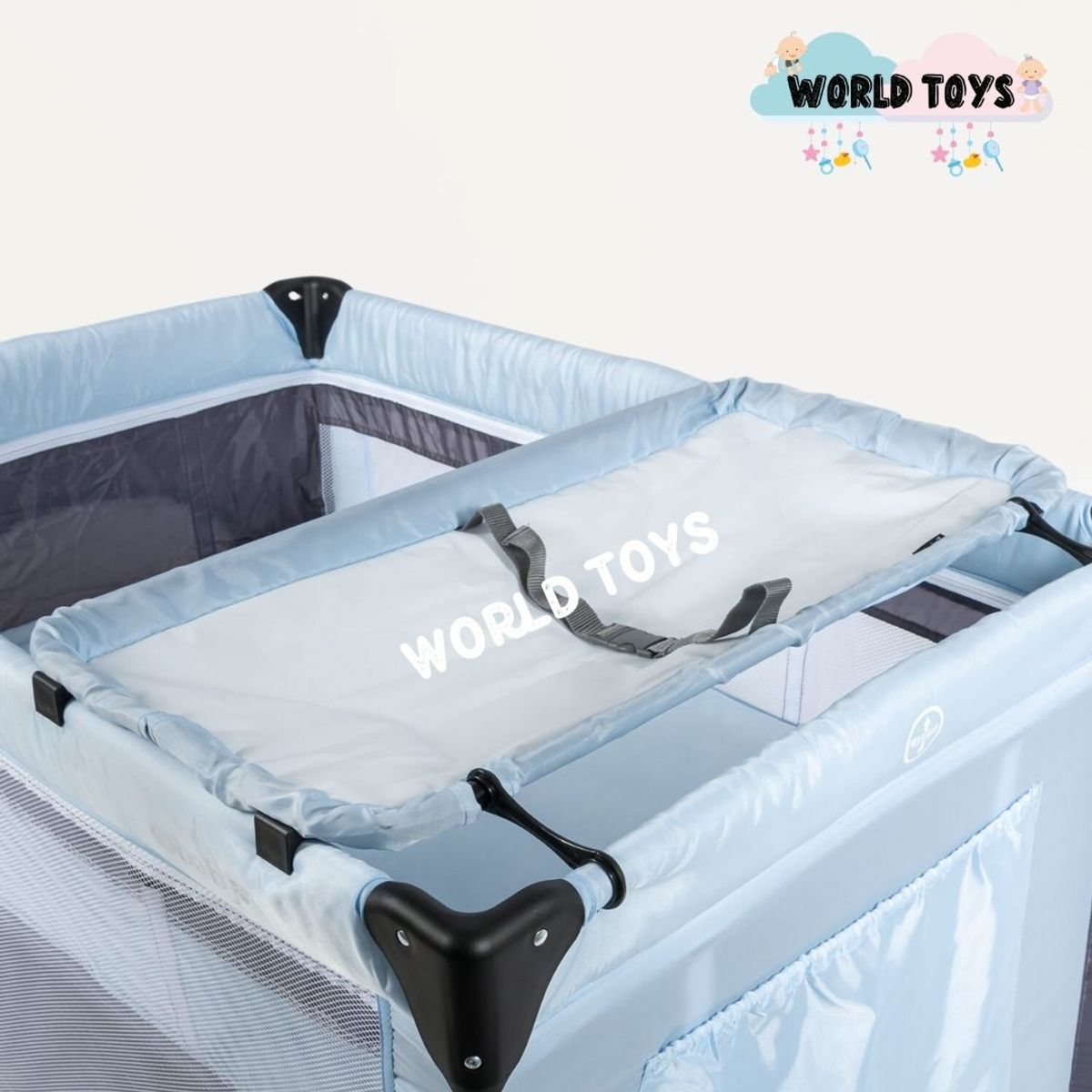 EBABY - Cuna Corral de Lujo «LUUBORN» Edición Limitada Light Blue