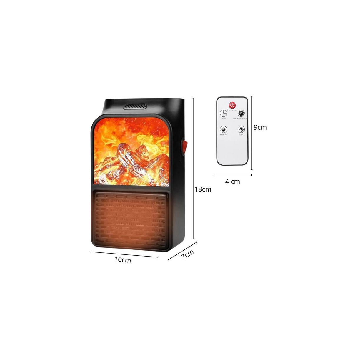 GENERICO - CALEFACTOR PORTATIL Y POTENTE FLAME HEATER DE 1000 WATTS