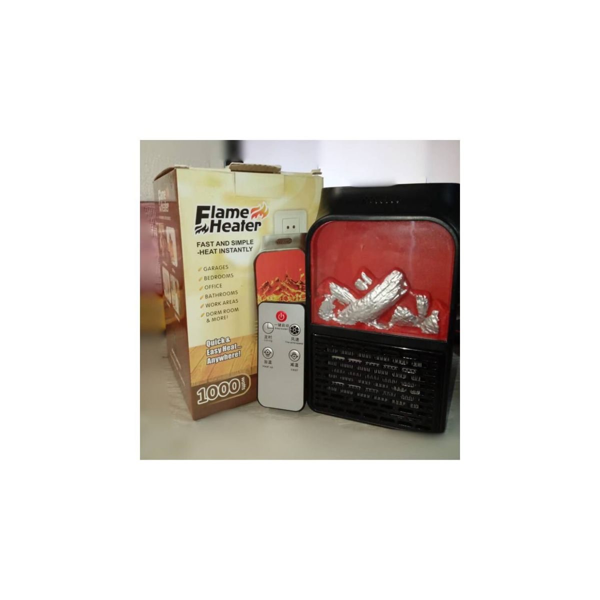 GENERICO - CALEFACTOR PORTATIL Y POTENTE FLAME HEATER DE 1000 WATTS