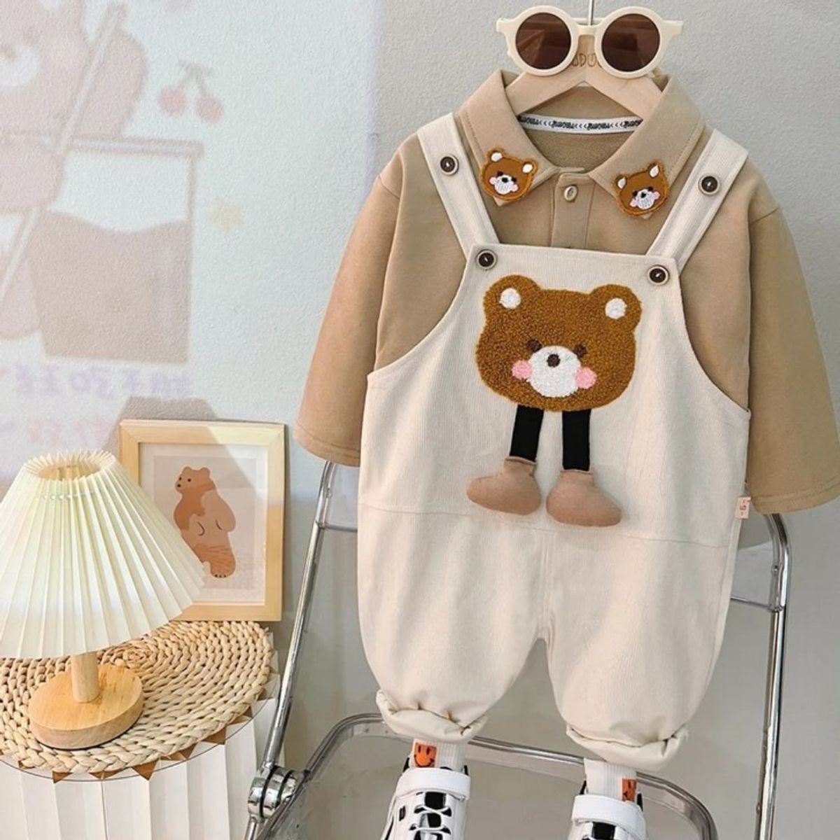 GENERICO - OVEROLL DE NIÑO OSITOS POLERA + OVEROLL