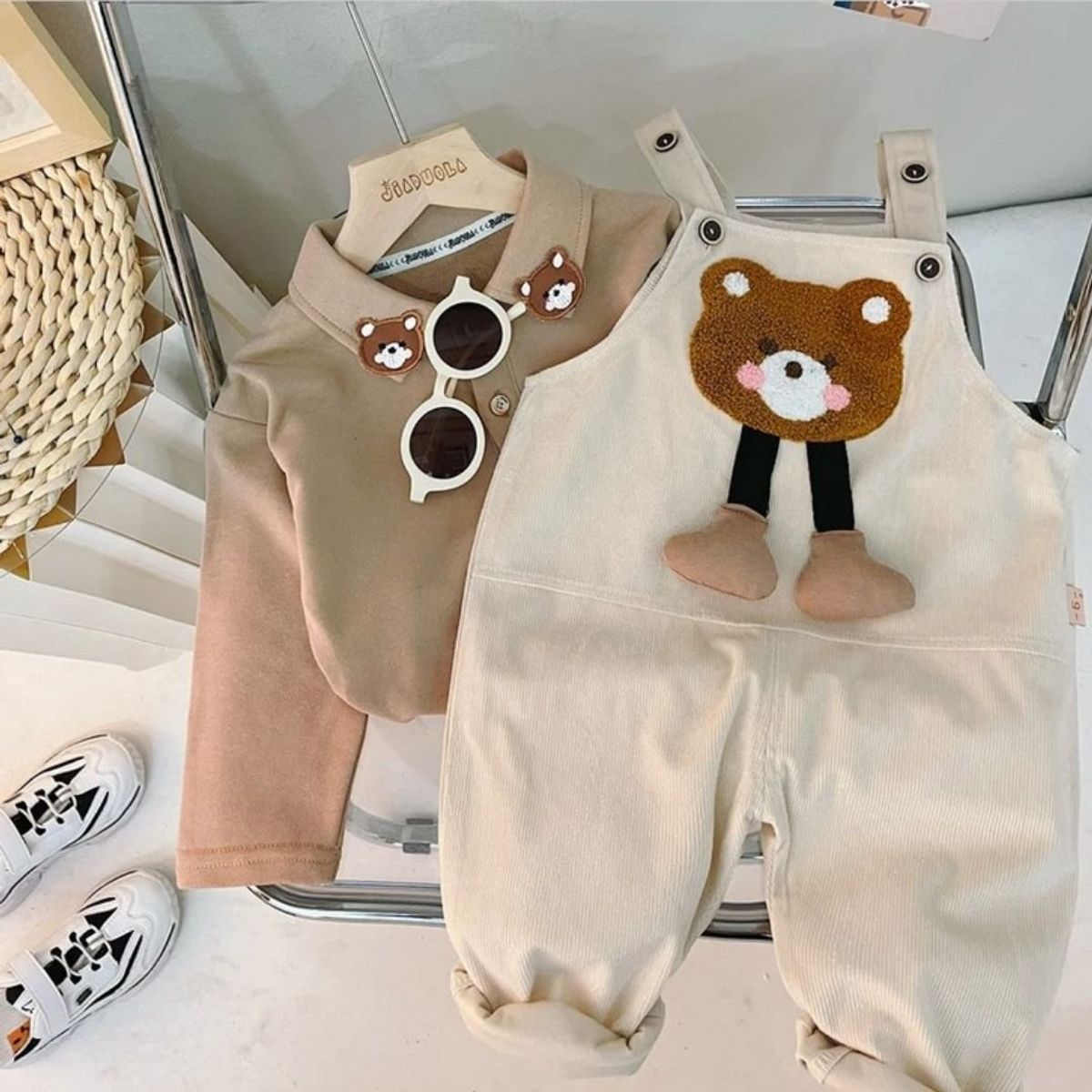 GENERICO - OVEROLL DE NIÑO OSITOS POLERA + OVEROLL