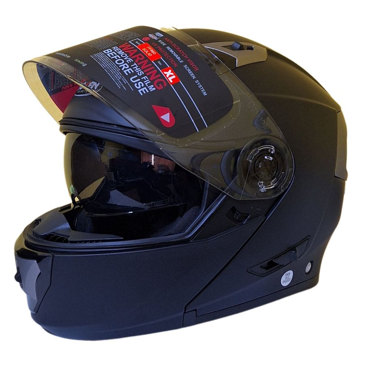 GENERICO - Casco Hoken FF866 Modular  Doble Visor talla XL