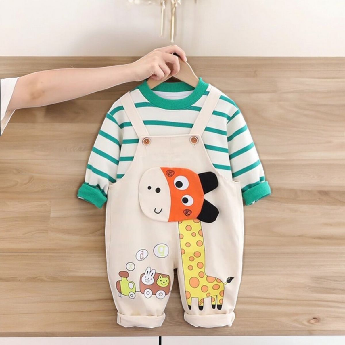 GENERICO - Jumper Overoll Niño Dinosaurio 2 Piezas