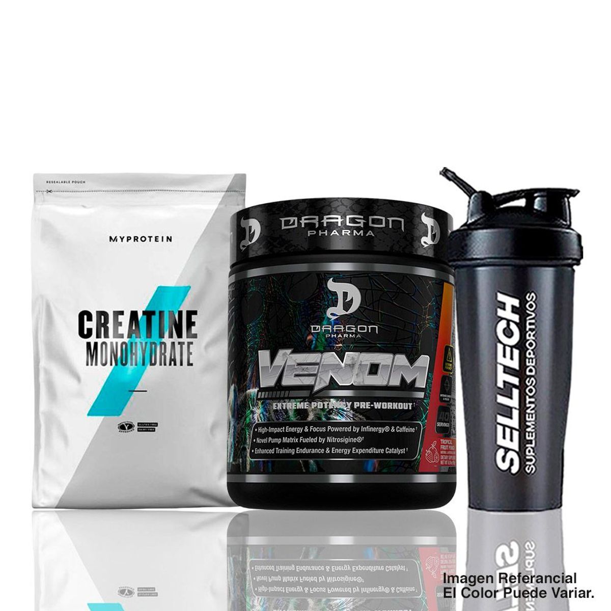 GENERICO - Venom Dragon pharma 40 servicios Fruit Punch+Creatina MyProtein 250gr