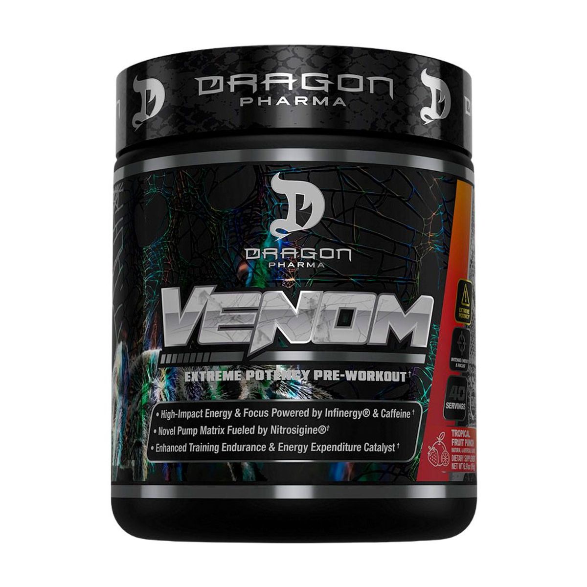 GENERICO - Venom Dragon pharma 40 servicios Fruit Punch+Creatina MyProtein 250gr