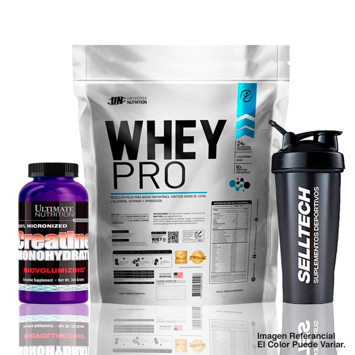 UNIVERSE NUTRITION - Whey Pro 3 kg Vainilla+Creatina Ultimate Nutrition 300gr