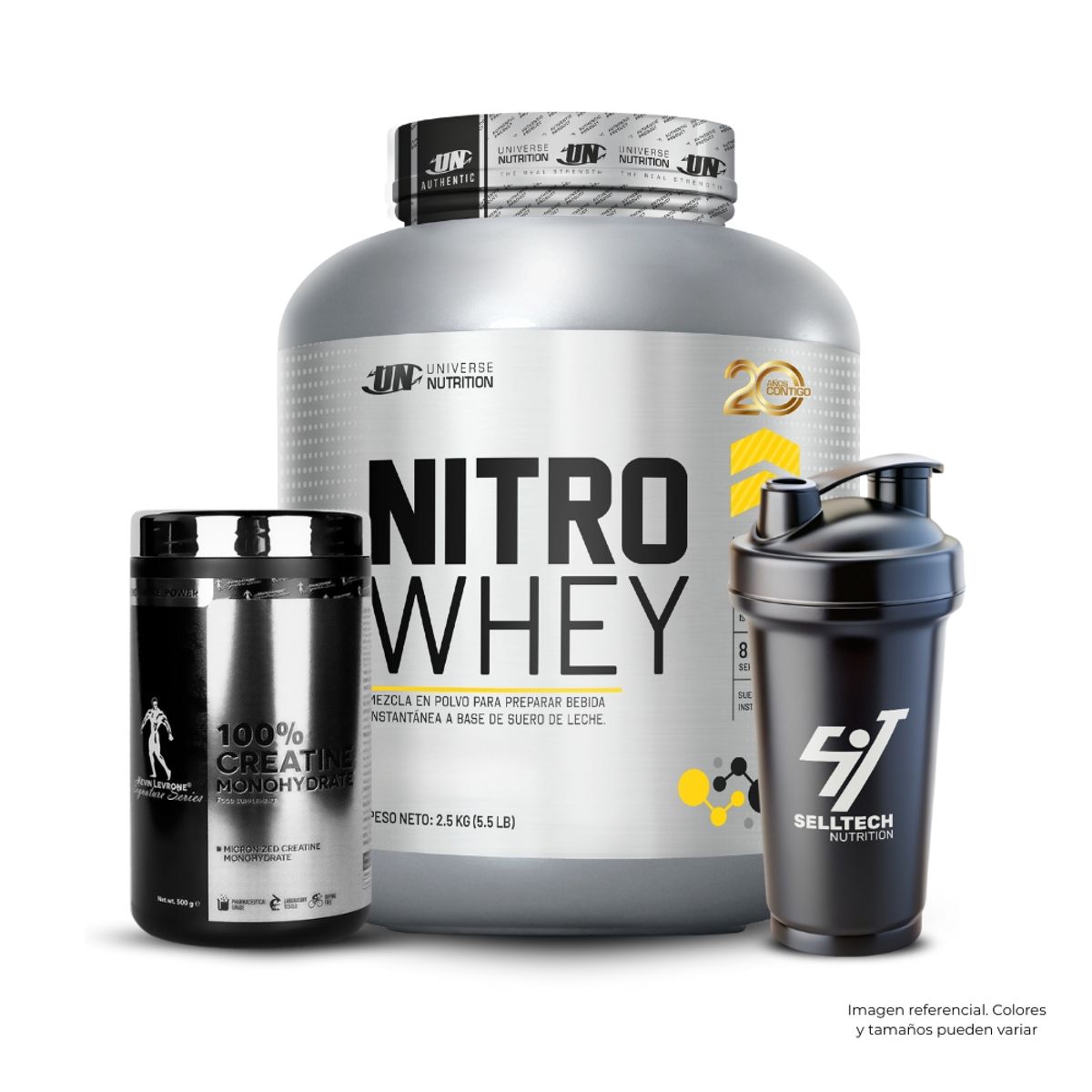 UNIVERSE NUTRITION - Nitro Whey 2.5 kg Vainilla+Creatina Kevin Levrone 500gr
