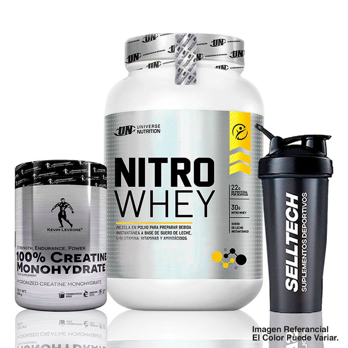 UNIVERSE NUTRITION - Nitro Whey de 1.1 kg Vainilla+Creatina Kevin Levrone 500gr