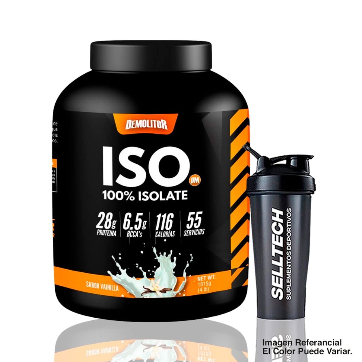 DEMOLITOR - Proteína Iso 100% Whey Demolitor 4lb Vainilla
