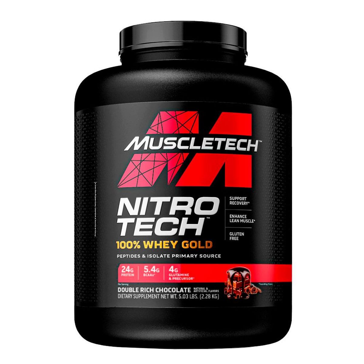 MUSCLETECH - Nitrotech 100% Whey Gold 5lb Chocolate+Creatina Levrone 500g