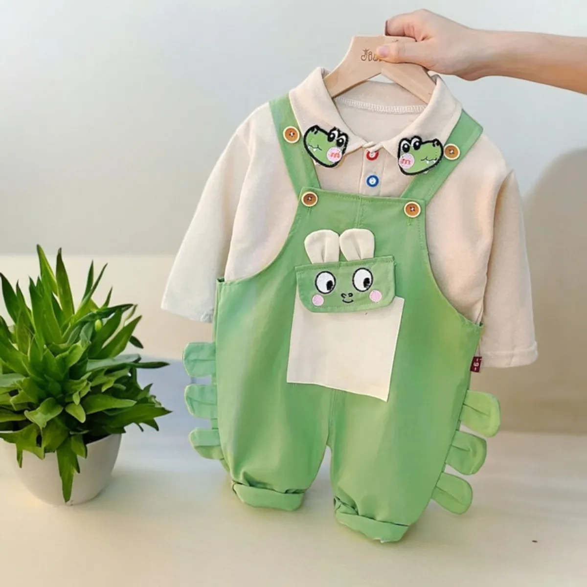 GENERICO - OVEROLL  ROPA CONJUNTO PARA  NIÑO  TEMATICA OSITOS - 2PIEZAS