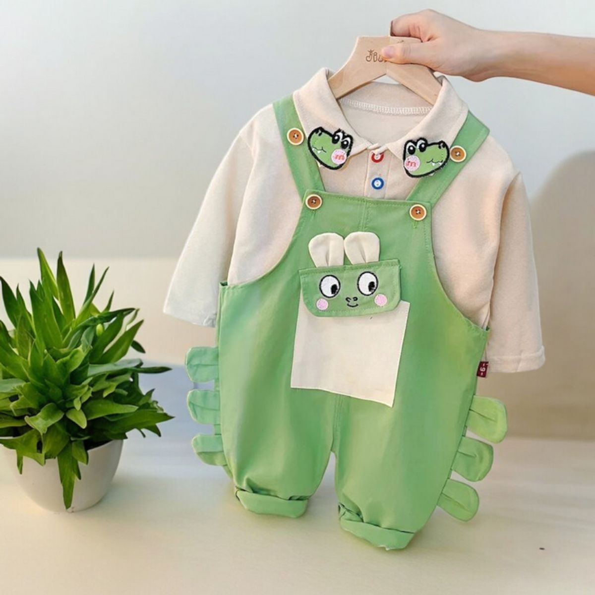 GENERICO - OVEROLL  ROPA CONJUNTO PARA  NIÑO  TEMATICA OSITOS - 2PIEZAS