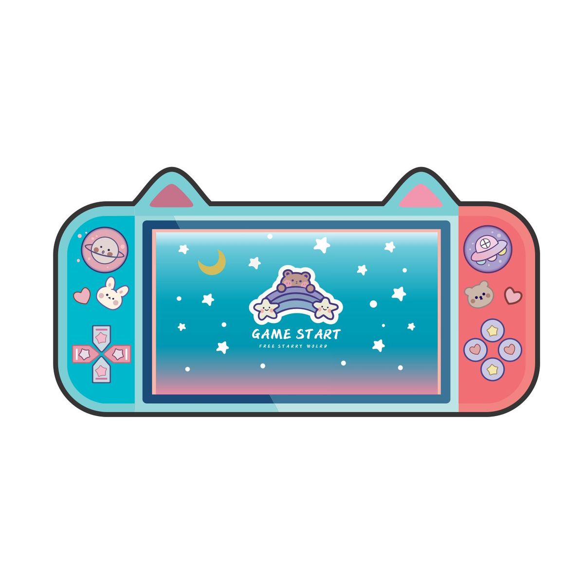 GENERICO - Mouse Pad Gamer Siluette Kawaii Bear Blue