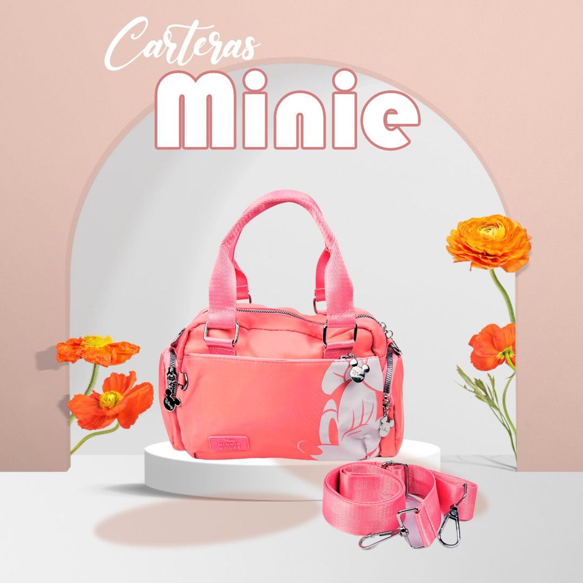 DISNEY - CARTERA MINIE MOUSE DE DISNEY ROSADA