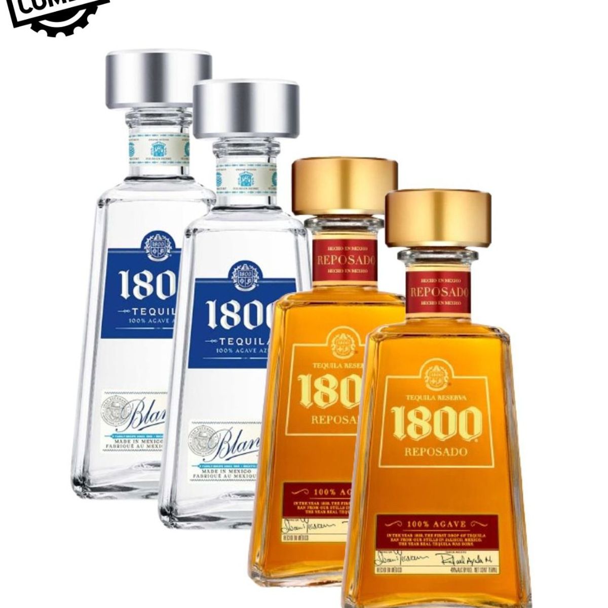 1800 - Combo Tequila 1800 4unds reposado y Silver 750ml